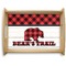 Lumberjack Plaid Natural Wooden Tray - Large (Personalized)