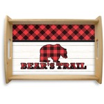 Lumberjack Plaid Natural Wooden Tray - Small (Personalized)