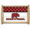 Lumberjack Plaid Natural Wooden Tray - Small (Personalized)