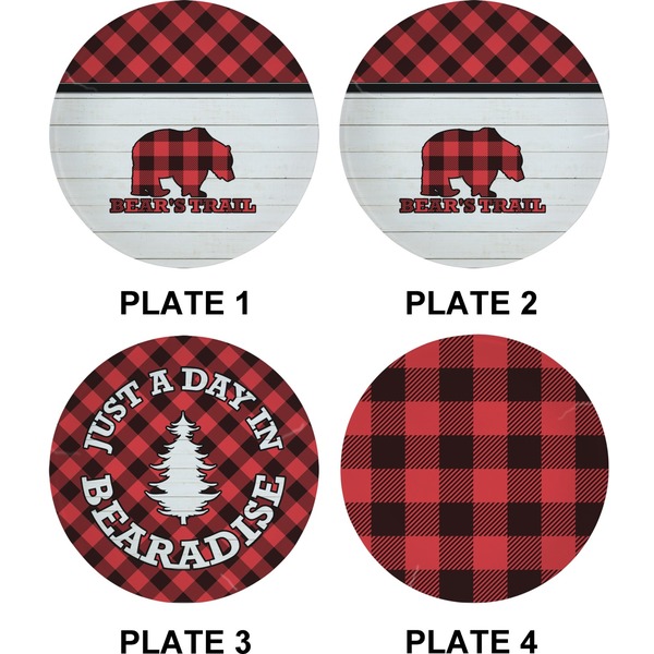 Lumberjack Plaid Set of Appetizer / Dessert Plates (Approval)