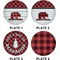 Lumberjack Plaid Set of Lunch / Dinner Plates (Approval)