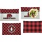 Lumberjack Plaid Set of 4 Glass Rectangular Lunch / Dinner Plate (Personalized)