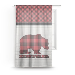 Lumberjack Plaid Sheer Curtain (Personalized)