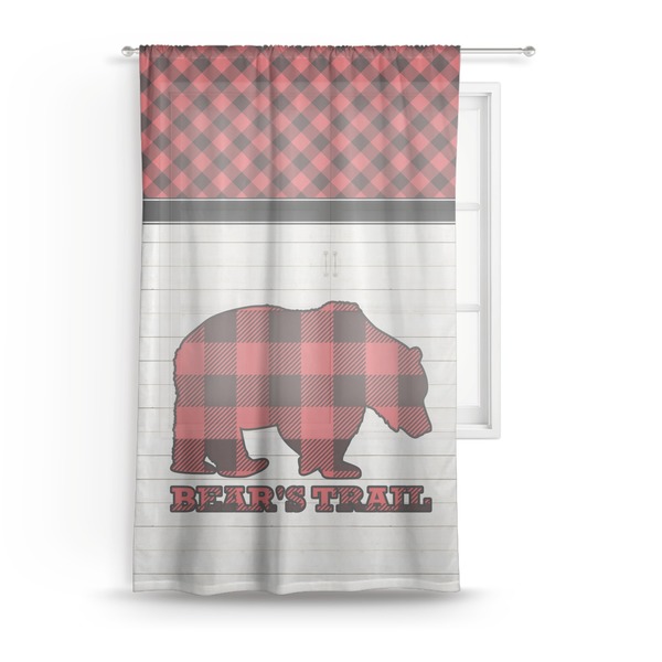 Custom Lumberjack Plaid Sheer Curtain - 50"x84" (Personalized)