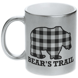 Lumberjack Plaid Metallic Silver Mug (Personalized)