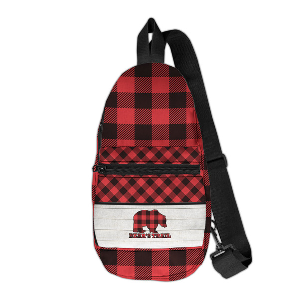 Custom Lumberjack Plaid Sling Bag (Personalized)