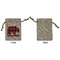Lumberjack Plaid Small Burlap Gift Bag - Front Approval