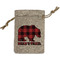 Lumberjack Plaid Small Burlap Gift Bag - Front