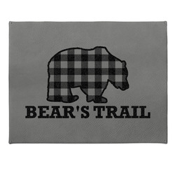 Lumberjack Plaid Gift Boxes w/ Engraved Leather Lid (Personalized)