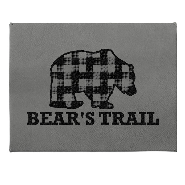 Lumberjack Plaid Small Engraved Gift Box with Leather Lid - Approval