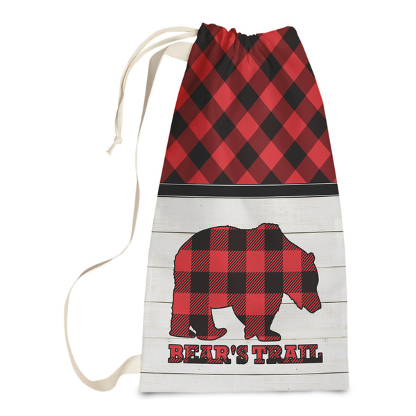 Custom Lumberjack Plaid Laundry Bags - Small (Personalized)