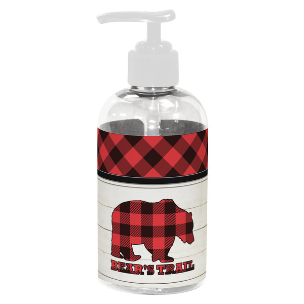 Lumberjack Plaid Small Liquid Dispenser (8 oz) - White