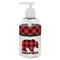 Lumberjack Plaid Plastic Soap / Lotion Dispenser (8 oz - Small - White) (Personalized)