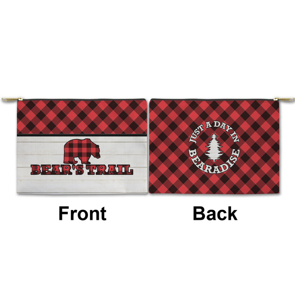 Lumberjack Plaid Small Zipper Pouch Approval (Front and Back)