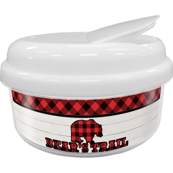 Custom Lumberjack Plaid Snack Container (Personalized)