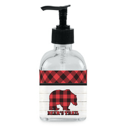 Lumberjack Plaid Glass Soap & Lotion Bottle - Single Bottle (Personalized)