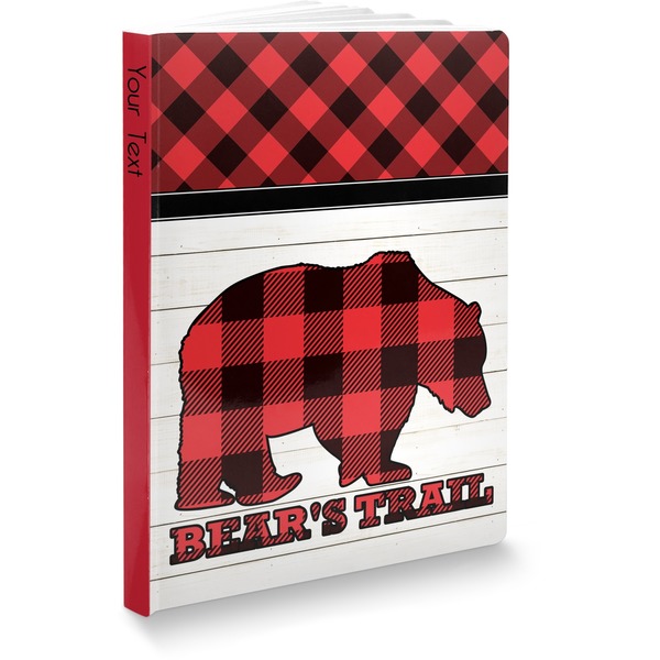 Custom Lumberjack Plaid Softbound Notebook - 5.75" x 8" (Personalized)