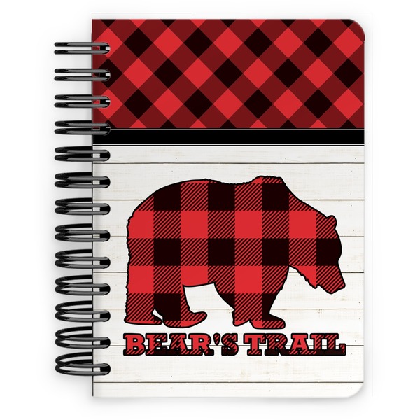 Custom Lumberjack Plaid Spiral Notebook - 5x7 w/ Name or Text