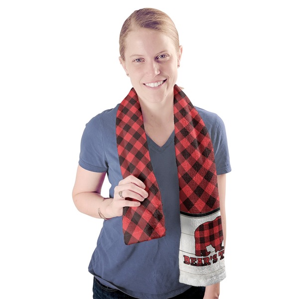 Lumberjack Plaid Sport Towel - Exercise use - Model