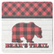 Lumberjack Plaid Square Rubber Backed Coaster (Personalized)