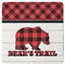 Lumberjack Plaid Square Rubber Backed Coaster (Personalized)