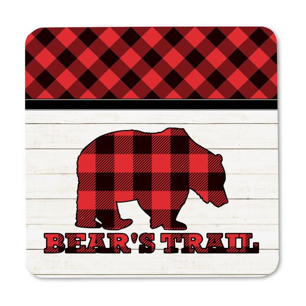 Lumberjack Plaid Square Fridge Magnet - FRONT