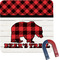 Lumberjack Plaid Square Fridge Magnet (Personalized)