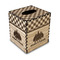 Lumberjack Plaid Square Tissue Box Covers - Wood - Front