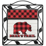 Lumberjack Plaid Square Trivet (Personalized)