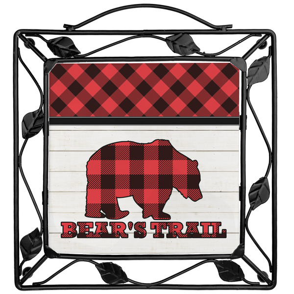 Custom Lumberjack Plaid Square Trivet (Personalized)