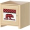 Lumberjack Plaid Square Wall Decal on Wooden Cabinet