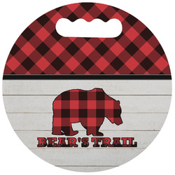 Lumberjack Plaid Stadium Cushion (Round) (Personalized)