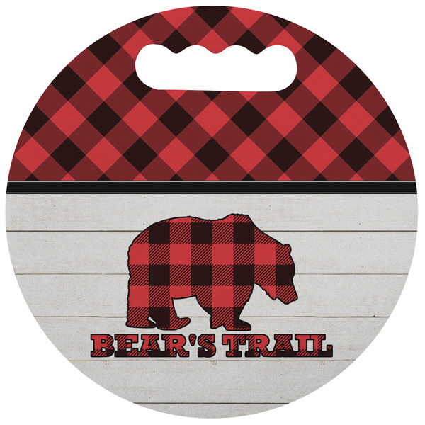 Custom Lumberjack Plaid Stadium Cushion (Round) (Personalized)