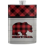 Lumberjack Plaid Stainless Steel Flask (Personalized)