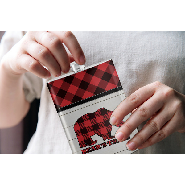 Lumberjack Plaid Stainless Steel Flask - LIFESTYLE 1