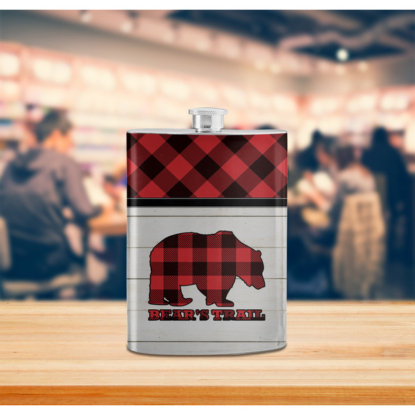 Lumberjack Plaid Stainless Steel Flask - LIFESTYLE 2