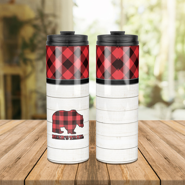 Lumberjack Plaid Stainless Steel Tumbler - Lifestyle