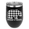 Lumberjack Plaid Stemless Stainless Steel Wine Tumbler (Personalized)