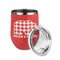 Lumberjack Plaid Stainless Wine Tumblers - Coral - Single Sided - Alt View