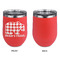 Lumberjack Plaid Stainless Wine Tumblers - Coral - Single Sided - Approval