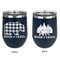 Lumberjack Plaid Stainless Wine Tumblers - Navy - Double Sided - Approval
