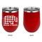 Lumberjack Plaid Stainless Wine Tumblers - Red - Single Sided - Approval