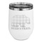 Lumberjack Plaid Stainless Wine Tumblers - White - Double Sided - Front