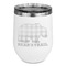 Lumberjack Plaid Stemless Stainless Steel Wine Tumbler - White - Double Sided (Personalized)
