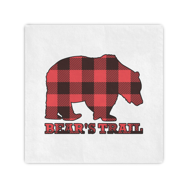 Custom Lumberjack Plaid Cocktail Napkins (Personalized)