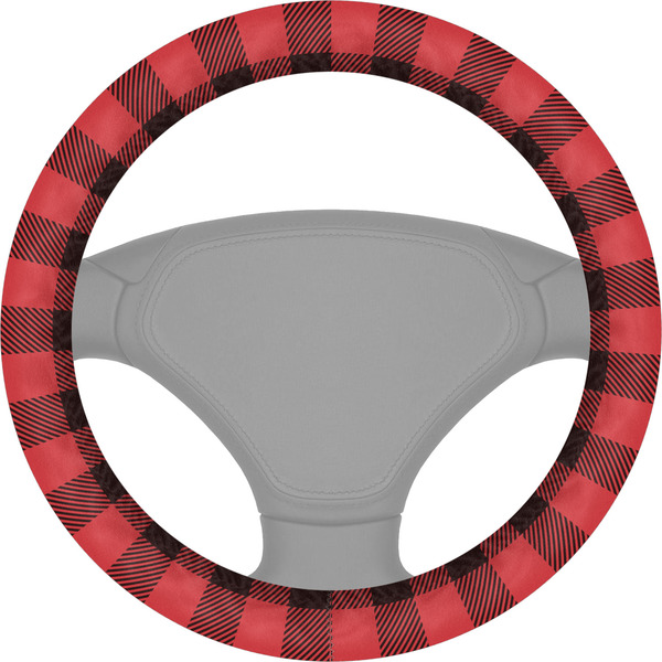 Custom Lumberjack Plaid Steering Wheel Cover