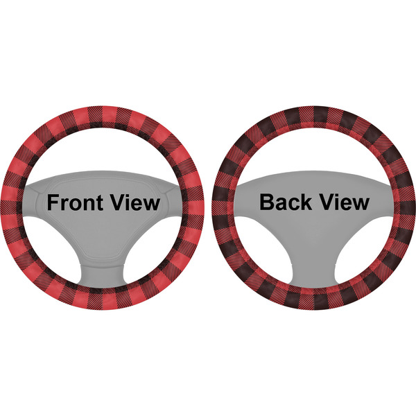 Lumberjack Plaid Steering Wheel Cover- Front and Back