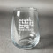 Lumberjack Plaid Stemless Wine Glass - Front/Approval