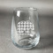 Lumberjack Plaid Stemless Wine Glass - Engraved (Personalized)