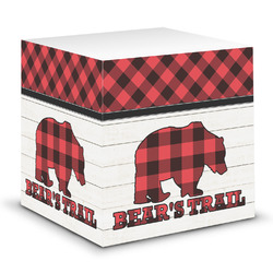 Lumberjack Plaid Sticky Note Cube (Personalized)